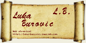 Luka Burović vizit kartica